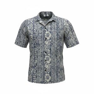 VTG Hilo Hattie Navy and Cream Floral Men’s Button Up Size S Vacation